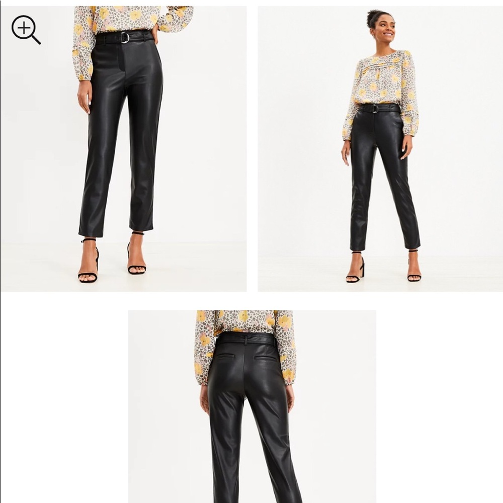 SZ 2 Ann Taylor Loft faux Leather Pants